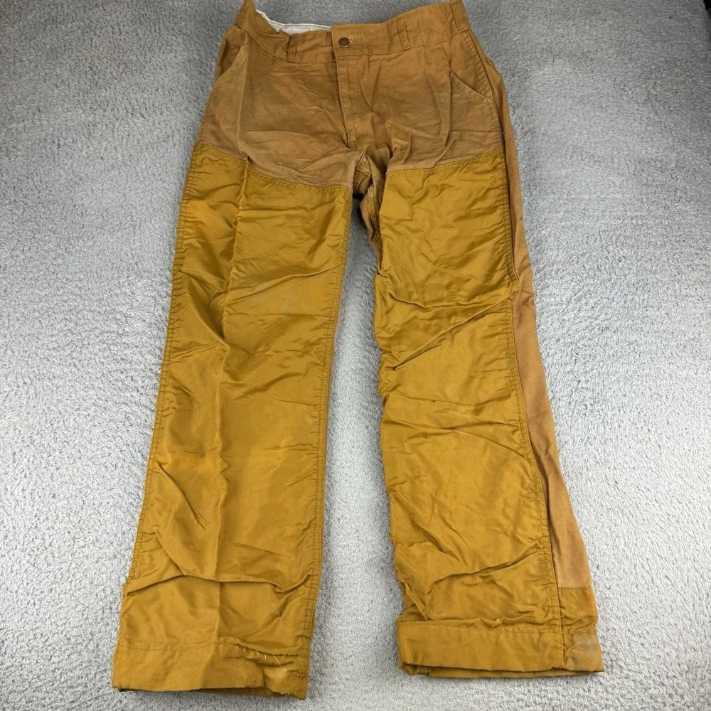 Vintage 70s Red Head Bone-Dry Pants 36x29 Double Knee Hunting Duck Canvas Tan